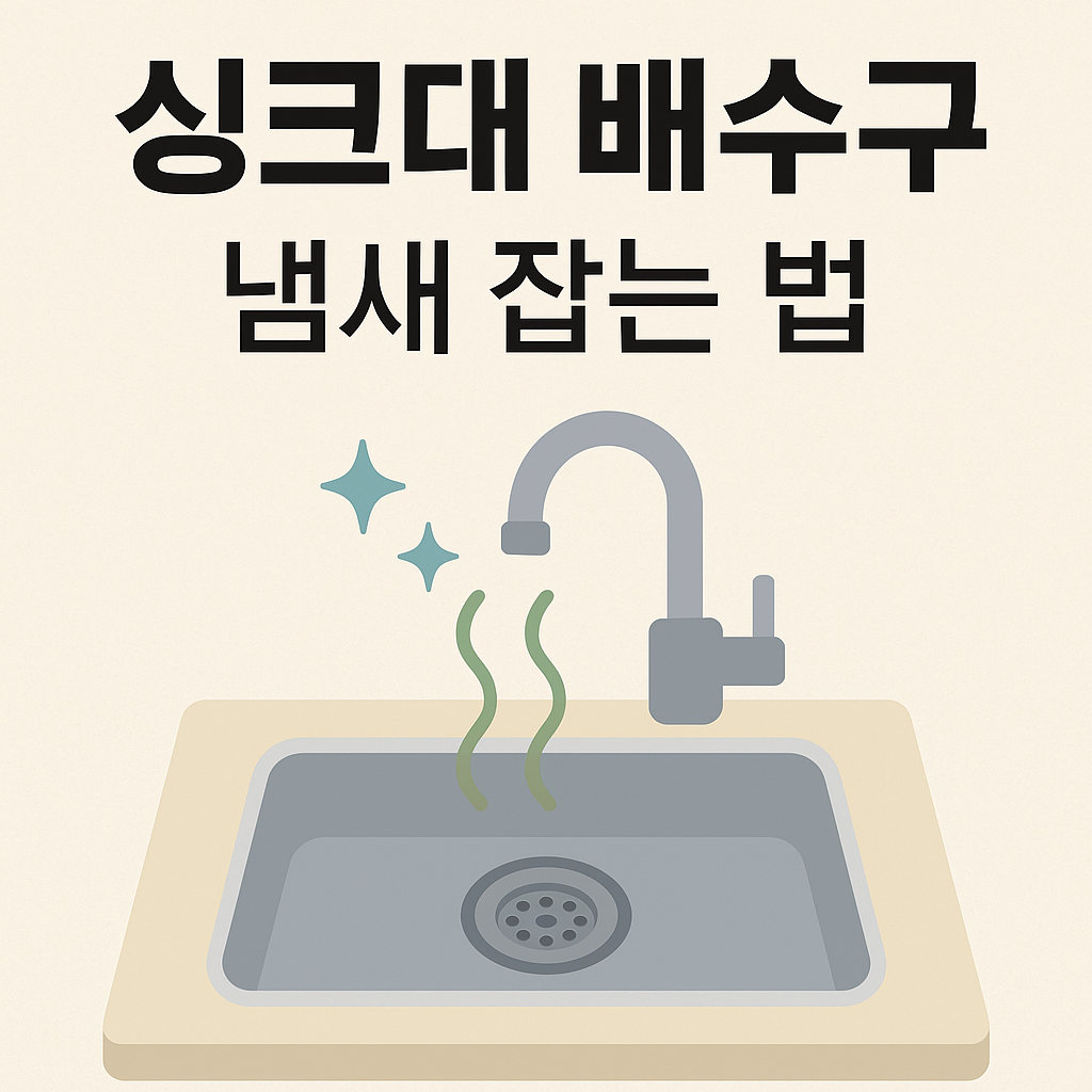 싱크대 배수구 냄새 잡는 법