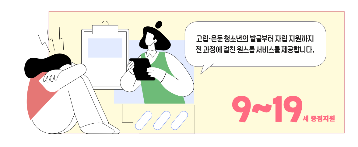 고립&middot;은둔청소년 발굴 및 지원 조건 및 신청방법