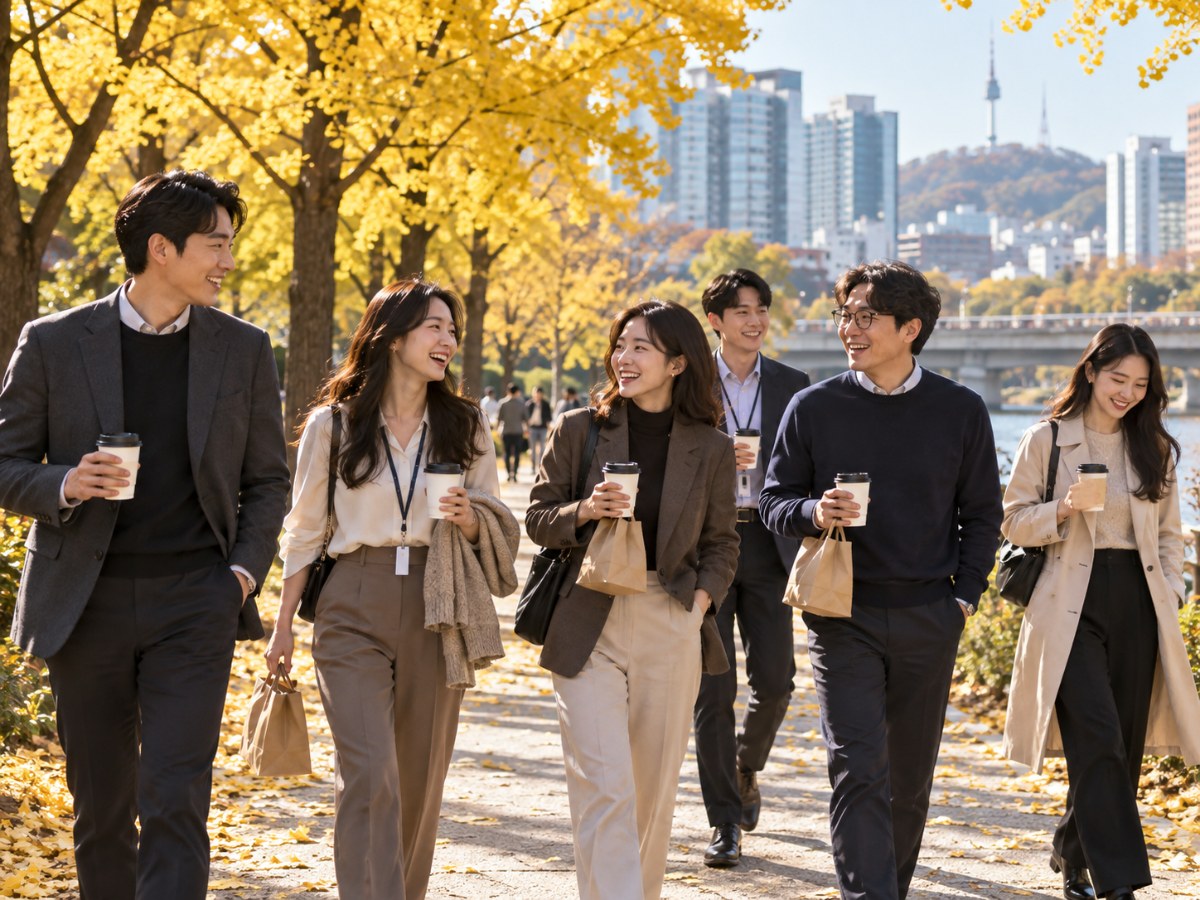 점심시간 은행나무길 산책