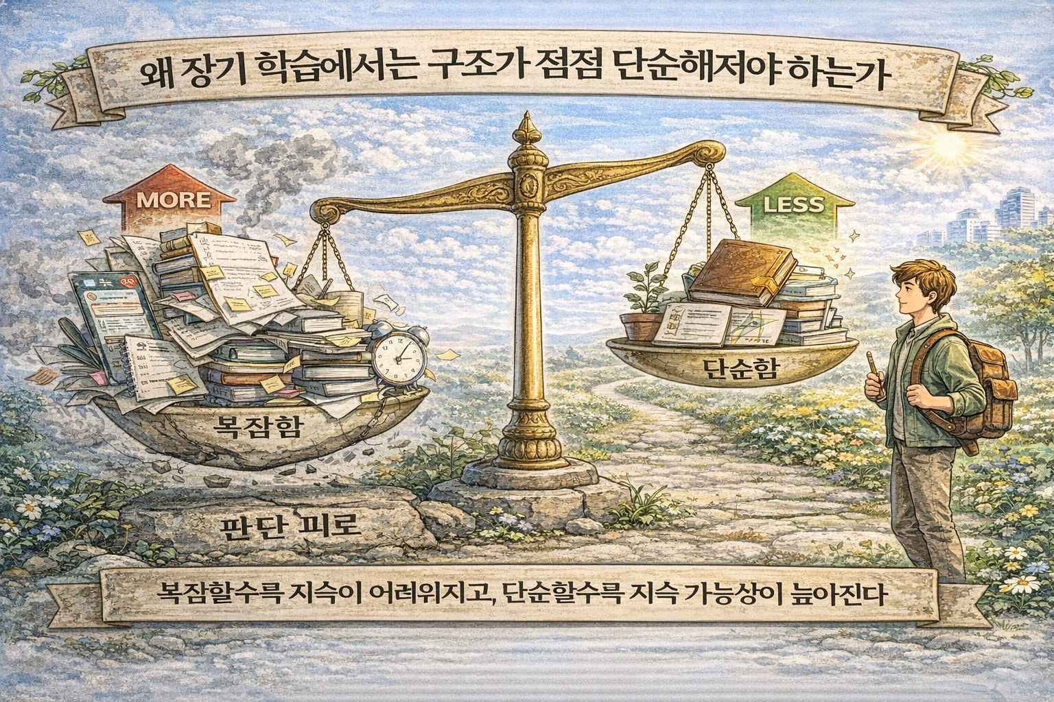 왜 장기 학습에서는 구조가 점점 단순해져야 하는가