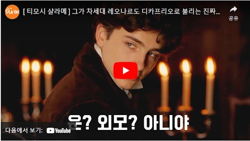 티모시 샬라메 필모그래피 훑어보기