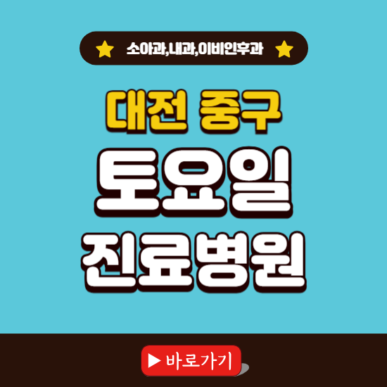 대전 중구 토요일 진료 병원 찾기 ❘ 주말 문여는 소아과, 내과, 이비인후과 리스트