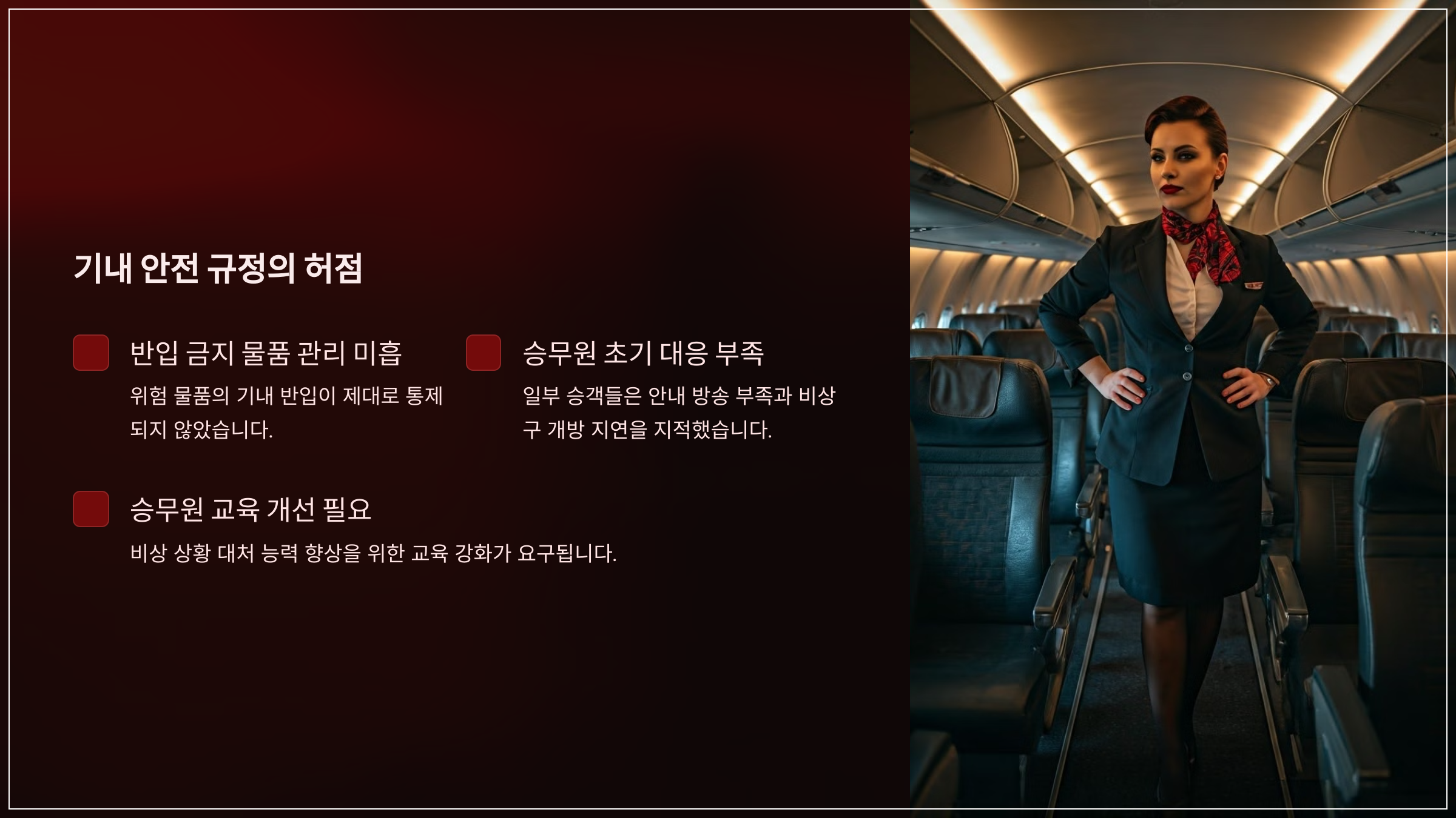 기내 안전 규정의 허점