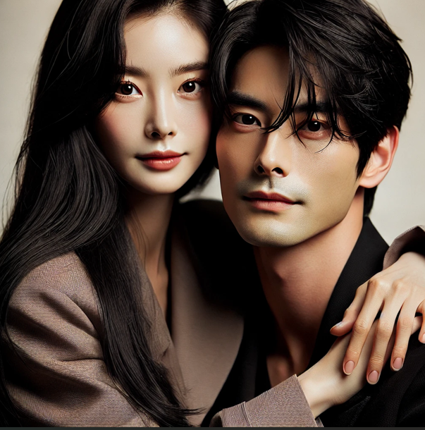 한국 드라마. 젊은 남녀 주인공