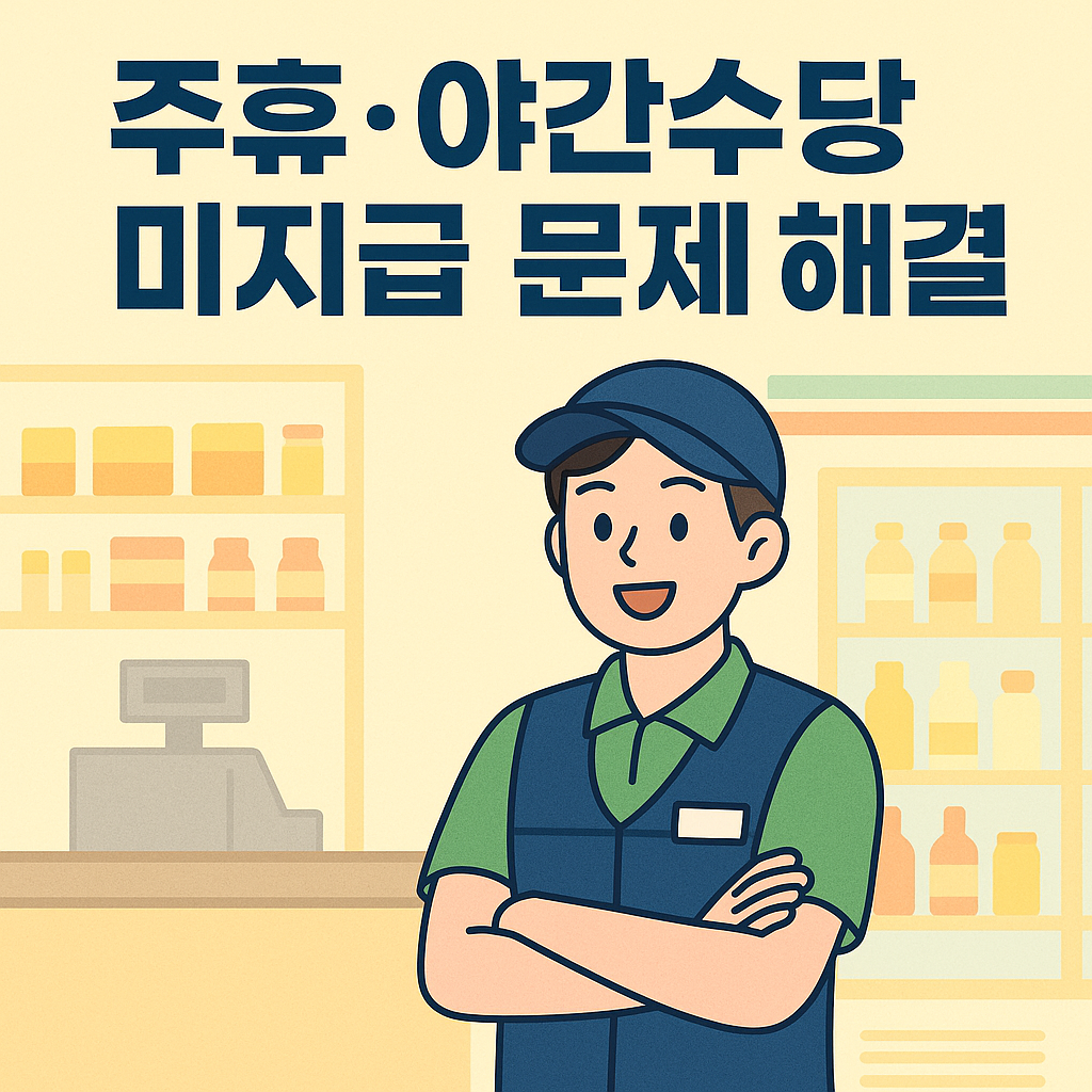 편의점 알바 주휴수당 야간수당 미지급 - 신고와 추후 지급방법 총정리!
