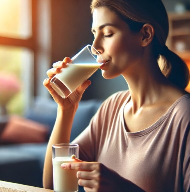 초유를 챙겨먹는 사람의 모습