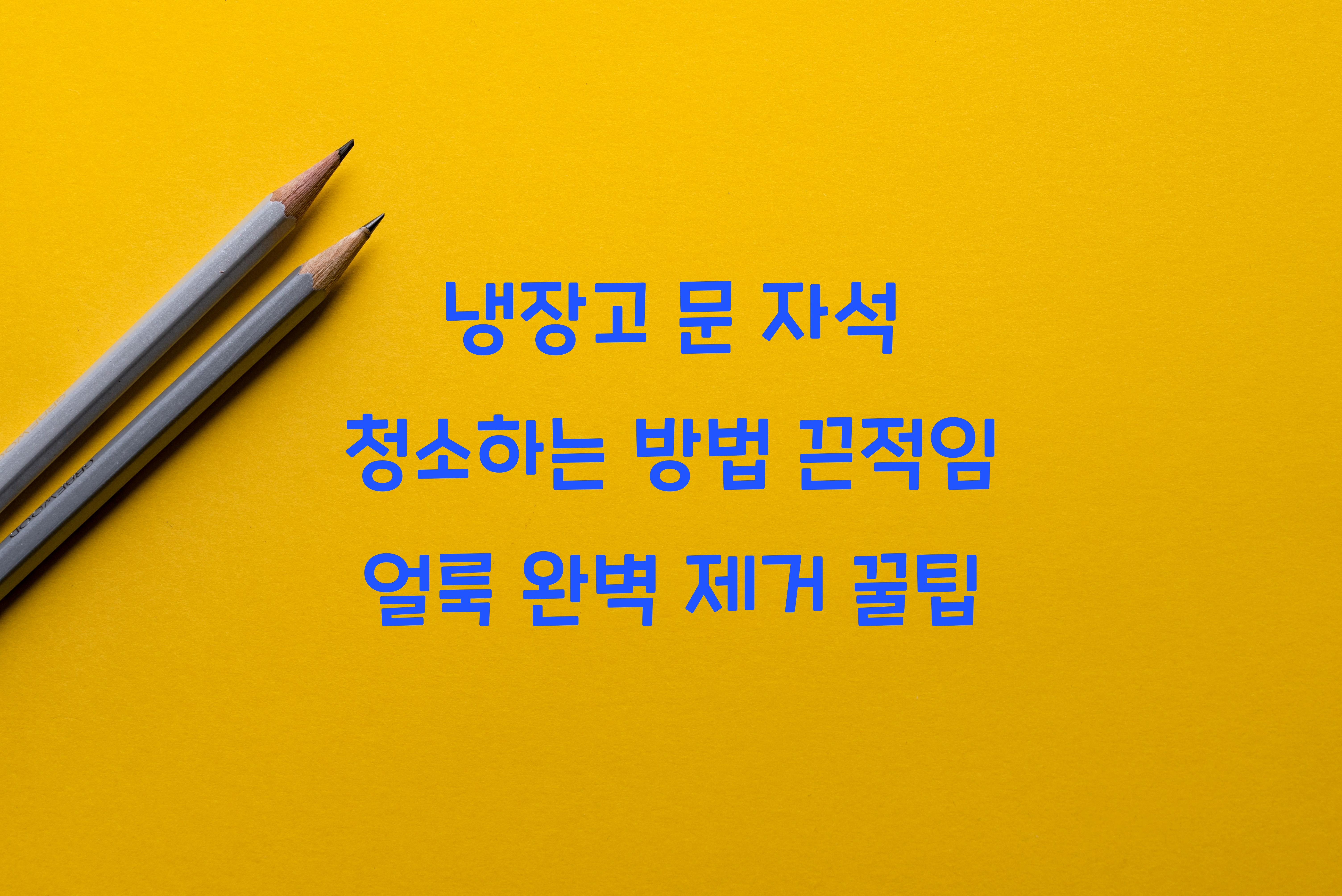 냉장고 문 자석 청소하는 방법