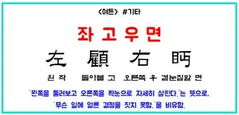 좌고우면 뜻 사용법_2