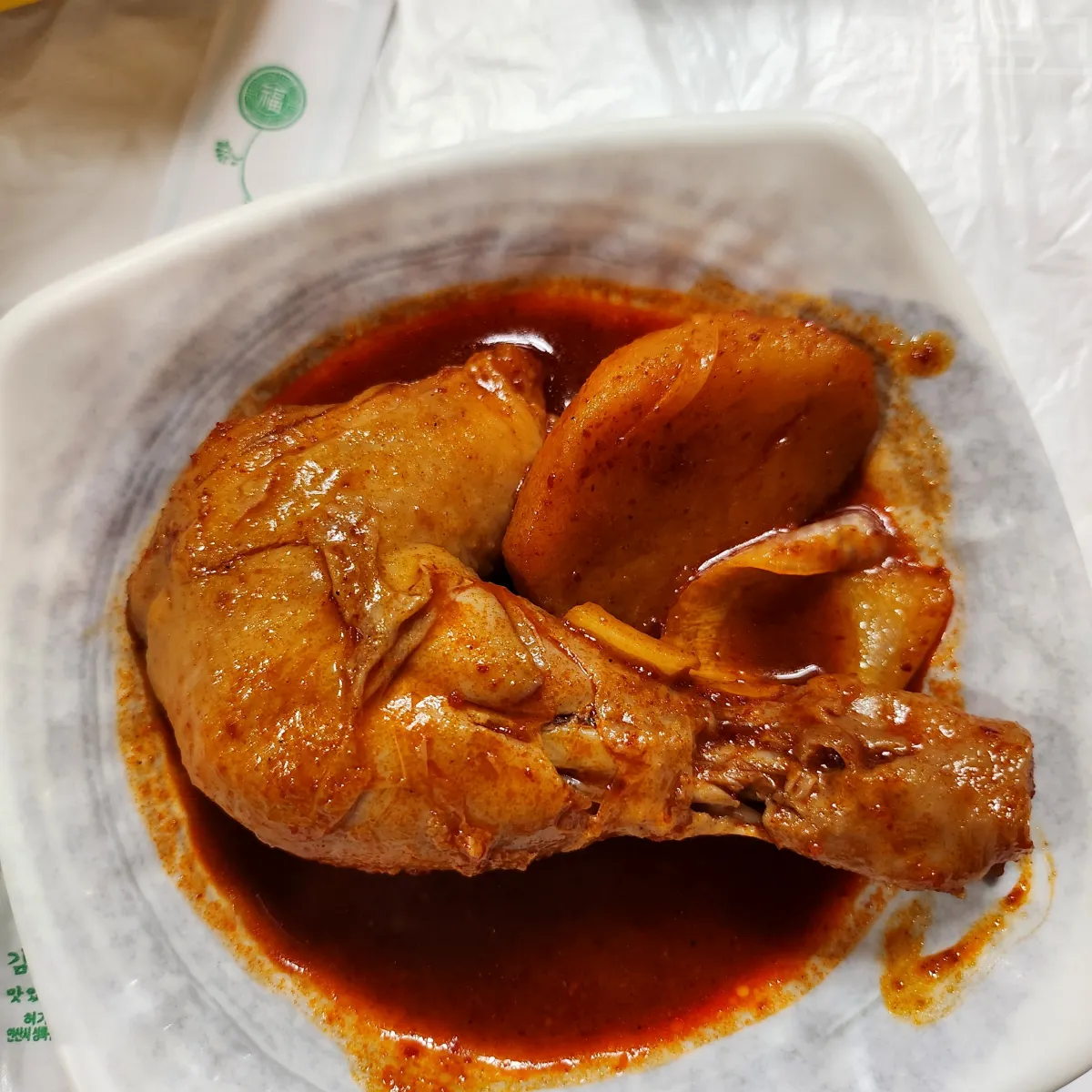 정선-닭볶음탕-맛집-닭다리