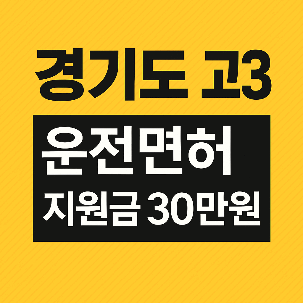 경기도 운전면허 지원금