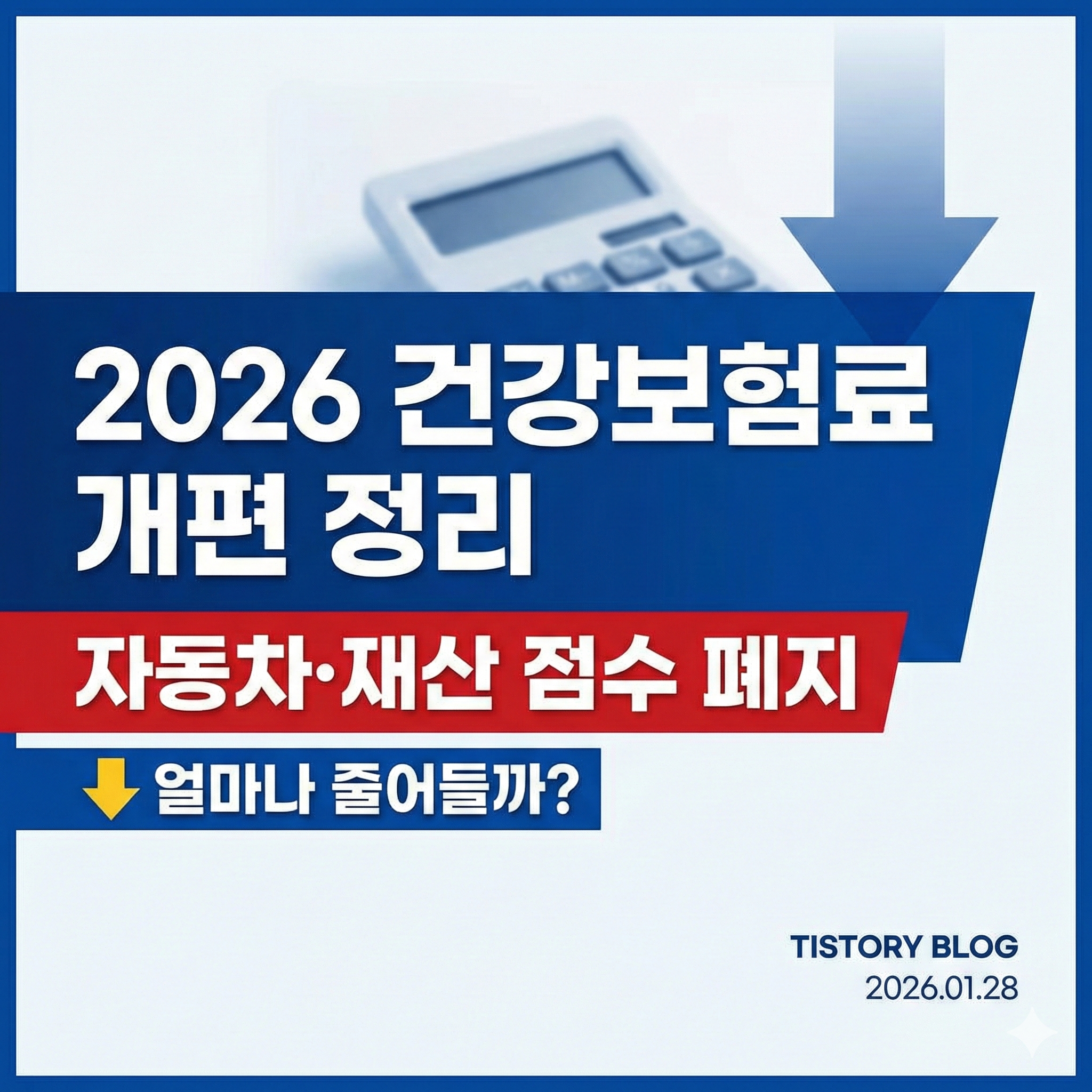 2026 건강보험료 개편 정리|자동차·재산 점수 폐지로 얼마나 줄어들까