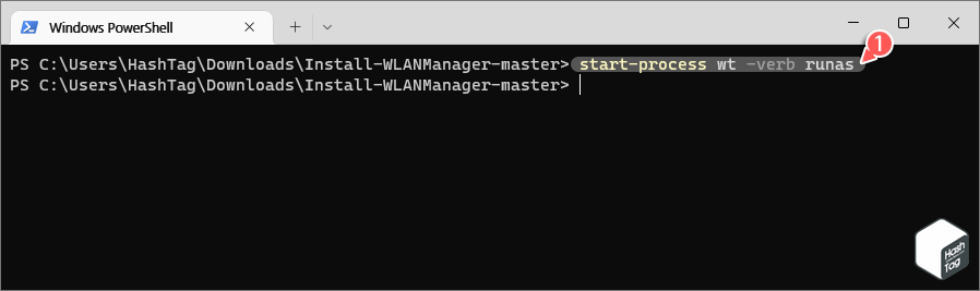 관리자 권한으로 Windows 터미널 전환
