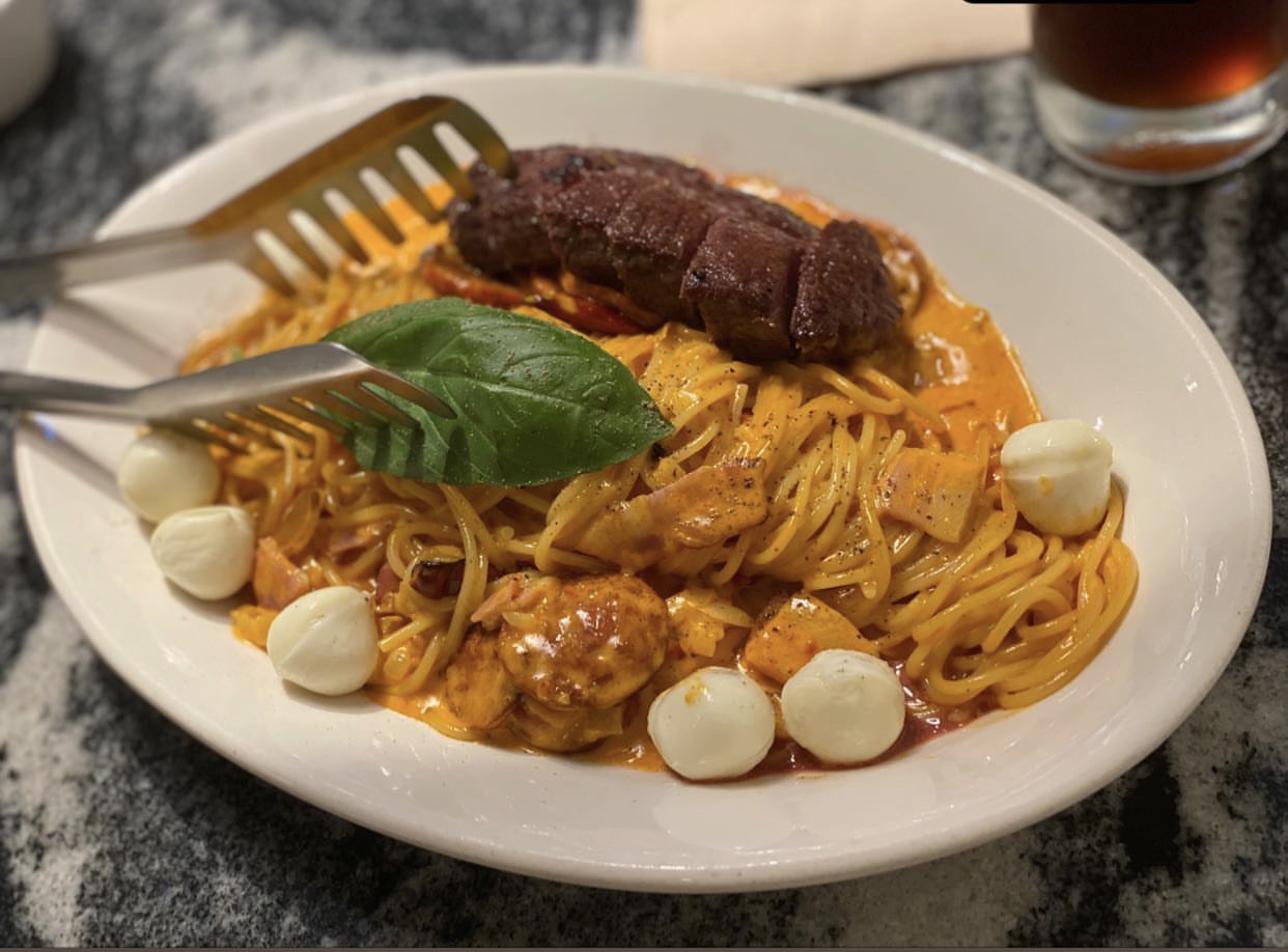 초리조 스테이크 로제 파스타