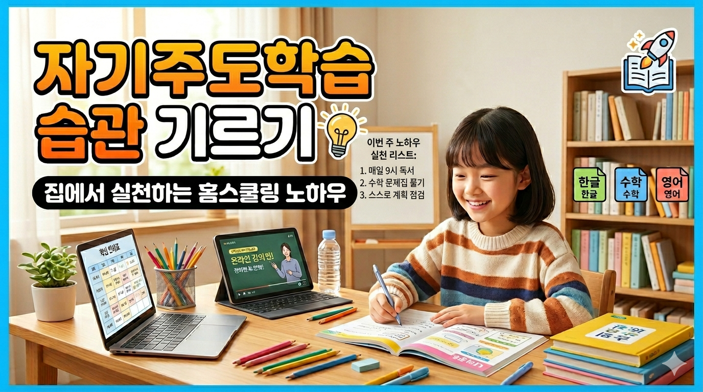자기주도학습 습관 기르기 집에서 실천하는 홈스쿨링 노하우