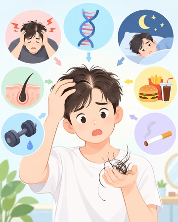 탈모원인과 머리카락 빠짐 확인 기준7