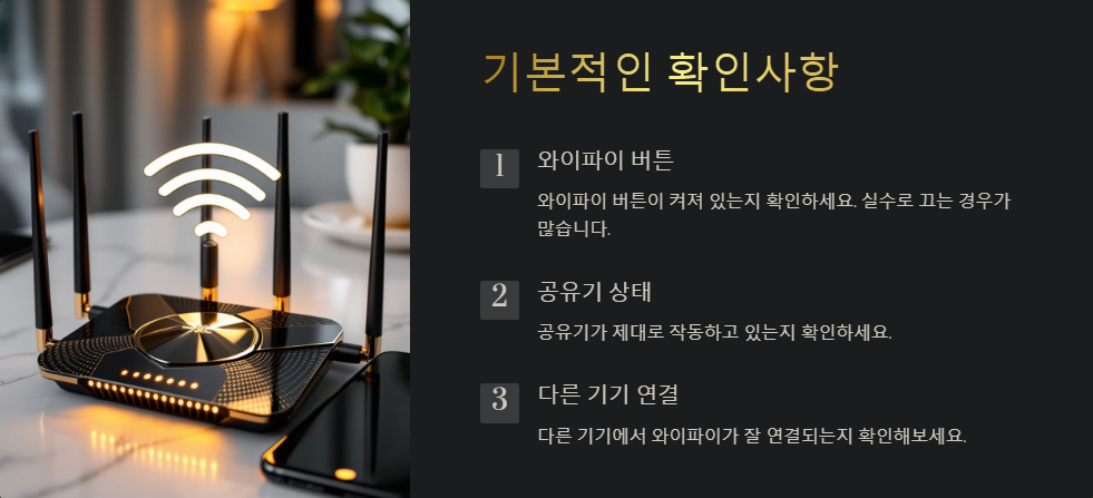 윈도우11 와이파이 연결 안될 때 해결하는 방법