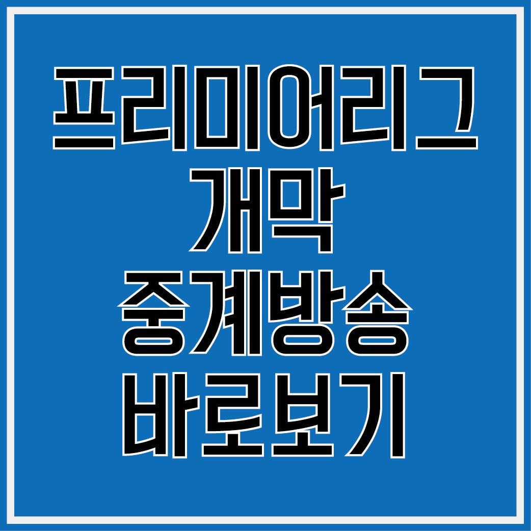프리미어리그 중계보기