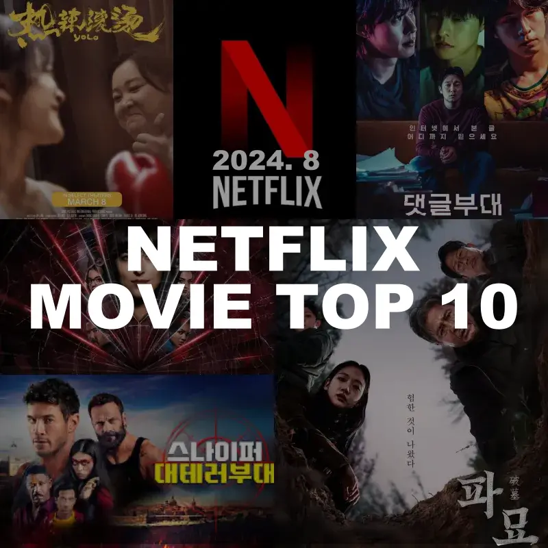 2024년 8월 넷플릭스 영화 주간 순위 TOP10 썸네일