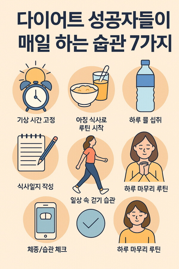 다이어트 성공자들의 매일 하는 습관/gpt
