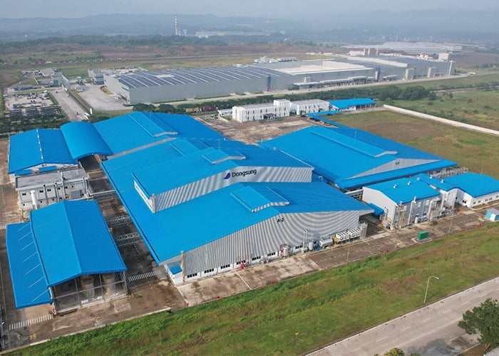 동성케미컬이 인도네시아 까라왕에 구축한 신규 폴리우레탄 생산 공장.