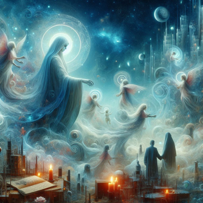 신과 영혼이 함께하는 고요한 순간.