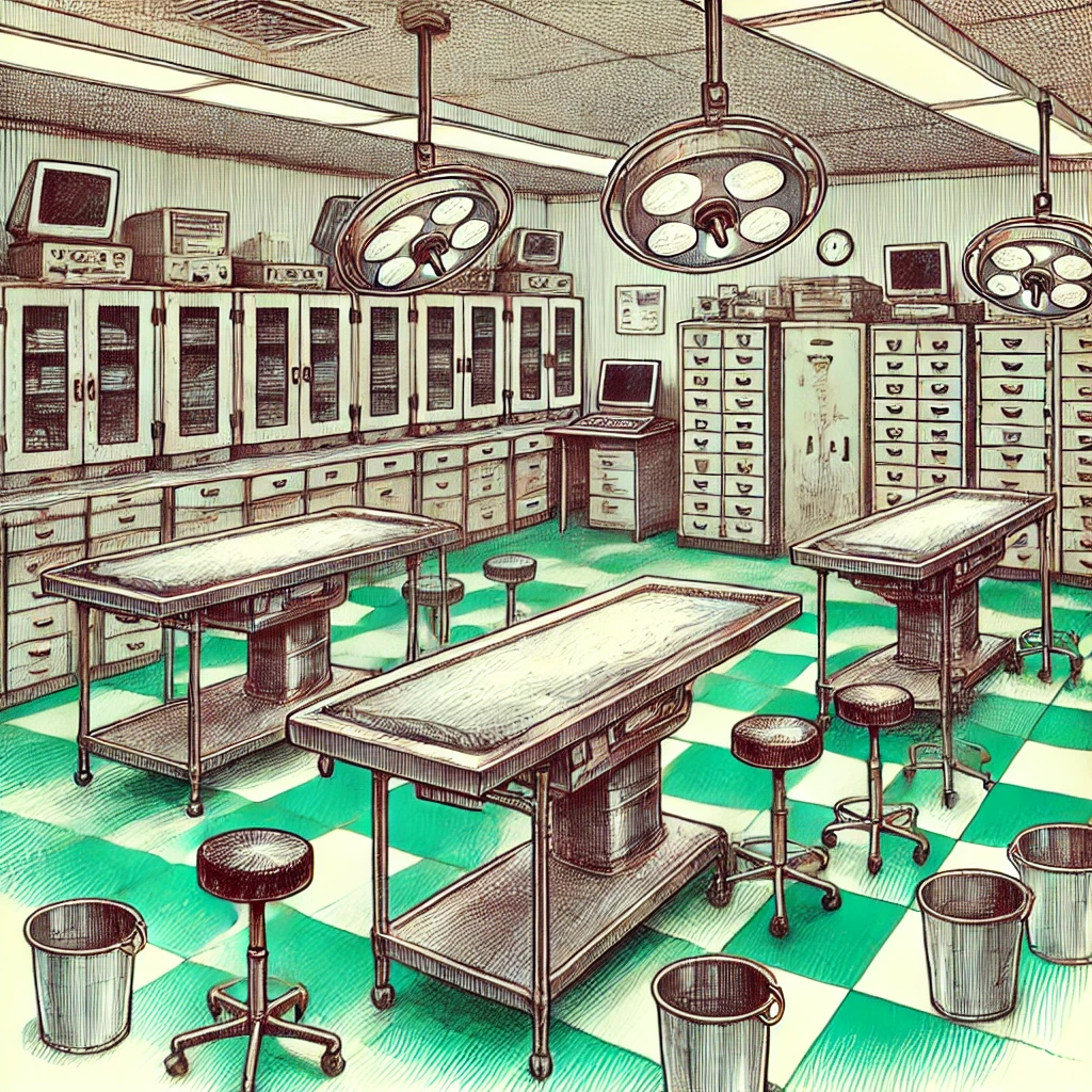 이 사진은 AI로 만든 의대 실습실을 이미지화 한 사진입니다.