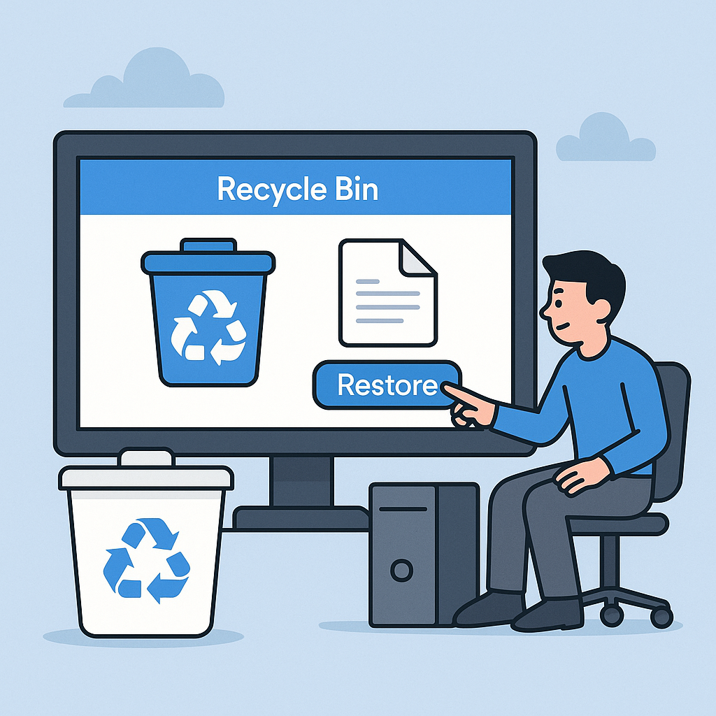 휴지통삭제파일 복원