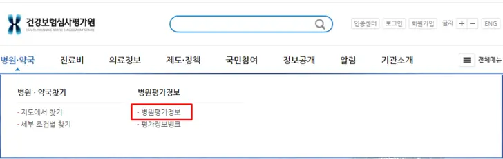 건강보험-심사평가원-홈페이지
