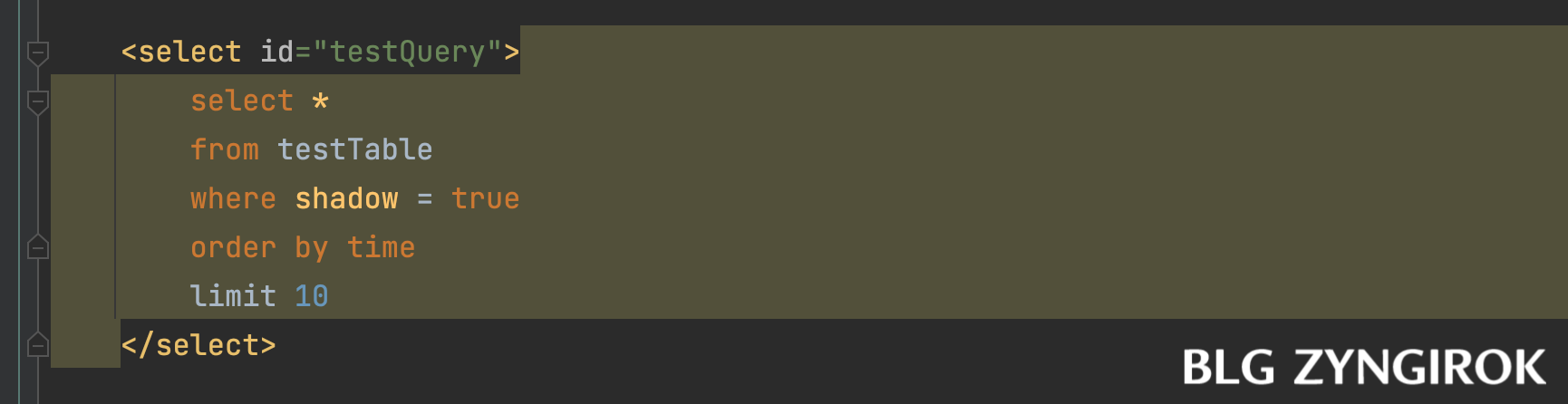 인텔리제이에서-xml-파일에서-쿼리문을-작성하면-음영이-자동으로-설정되어있다