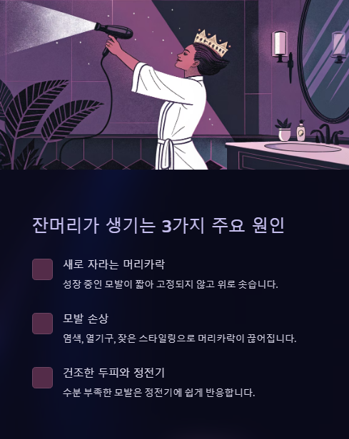 잔머리가 생기는 3가지 주요 원인