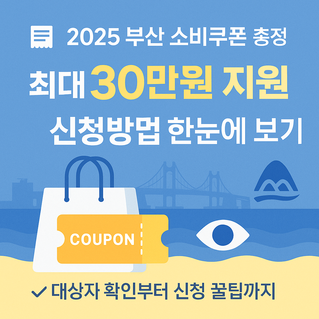 부산 민생회복 소비쿠폰 2025 신청 가이드