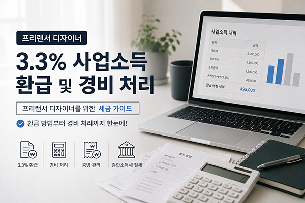 프리랜서 디자이너 3.3% 사업소득 환급 및 경비 처리의 모든 것