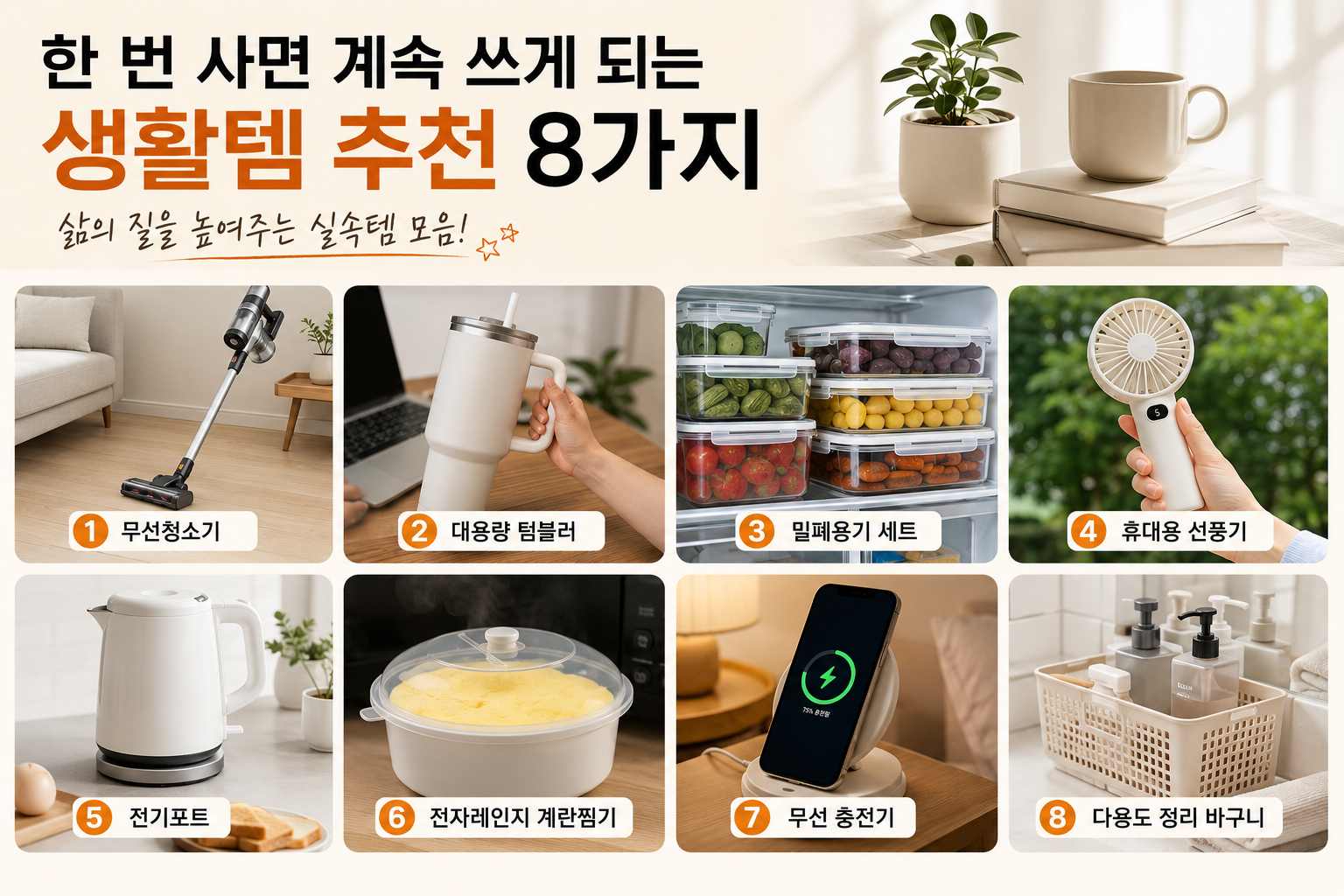한 번 사면 계속 쓰게되는 생활템 추천 8가지 실속템 모음