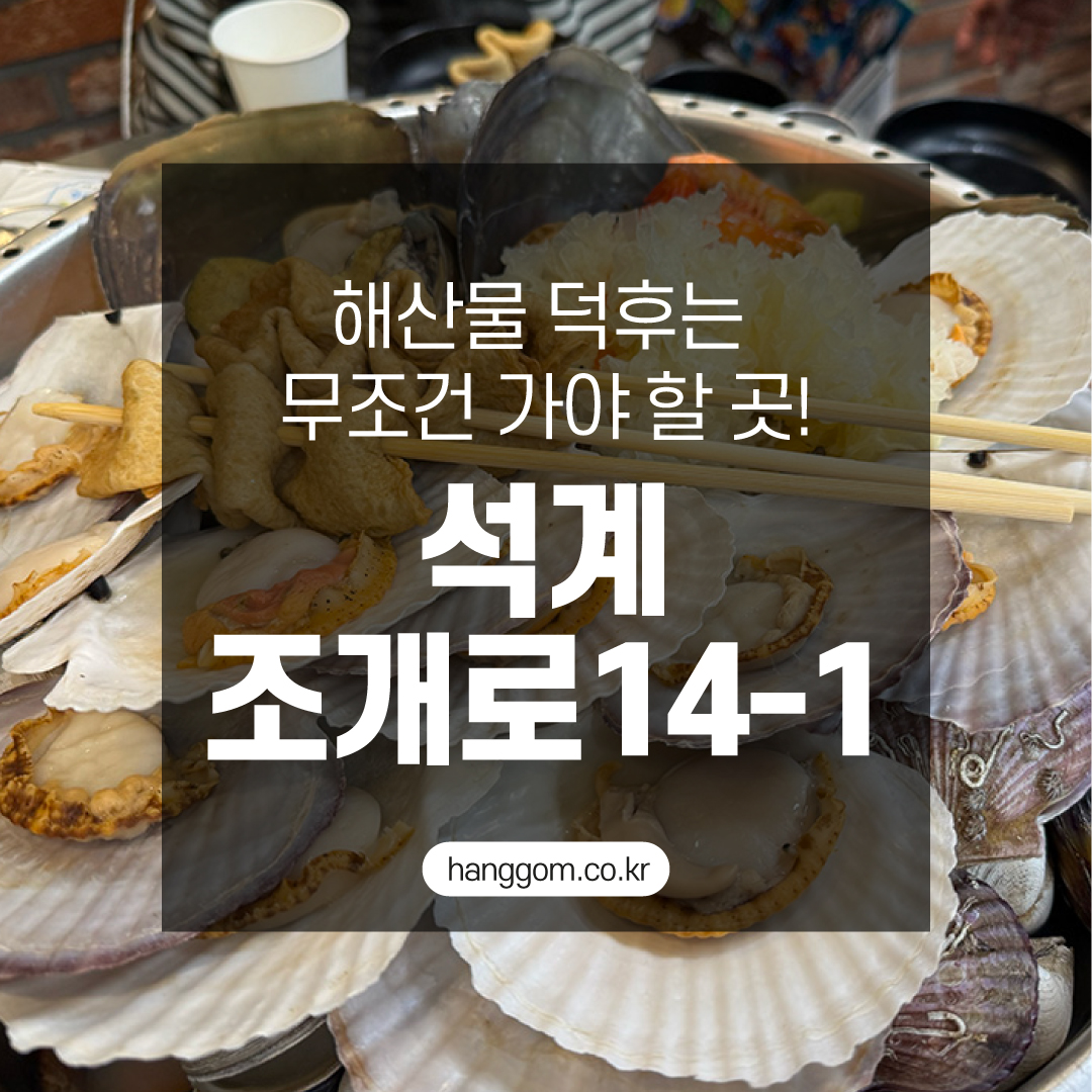 해산물 덕후는 무조건 가야 할 곳! 석계 월계동 조개로14-1 방문 후기
