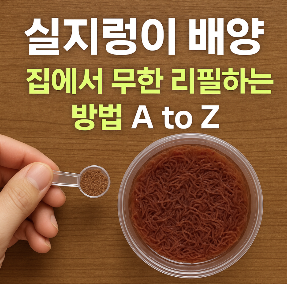 실지렁이 배양, 집에서 무한 리필하는 방법 A to Z
