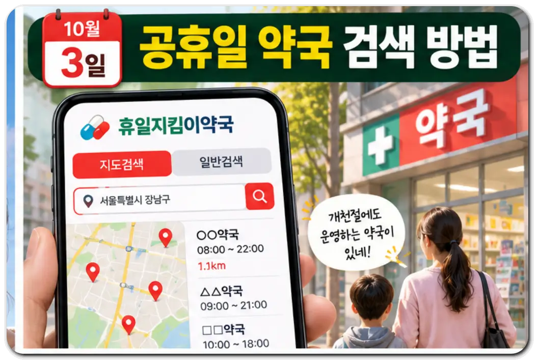 개천절_공휴일_약국_검색방법