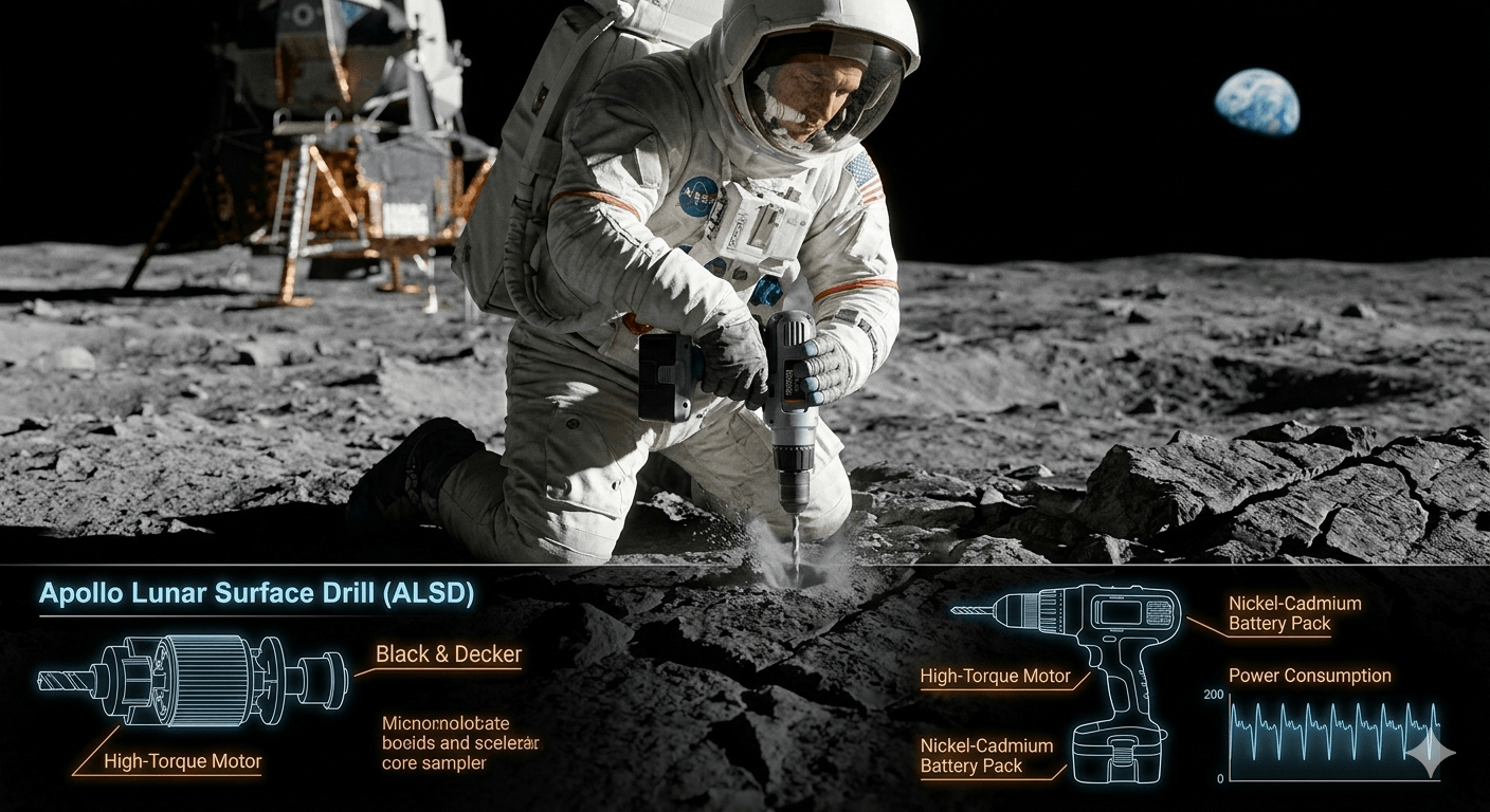 "나사 아폴로 월면 드릴 샘플 채취 기술"