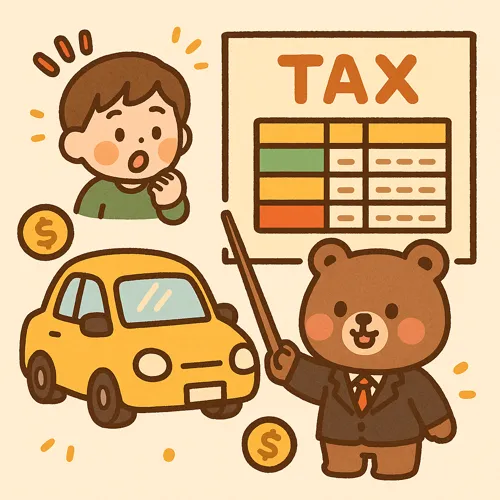 자동차 배기량 구간 세율안내 차트