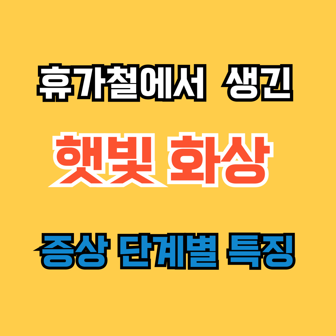 휴가철 햇빛화상