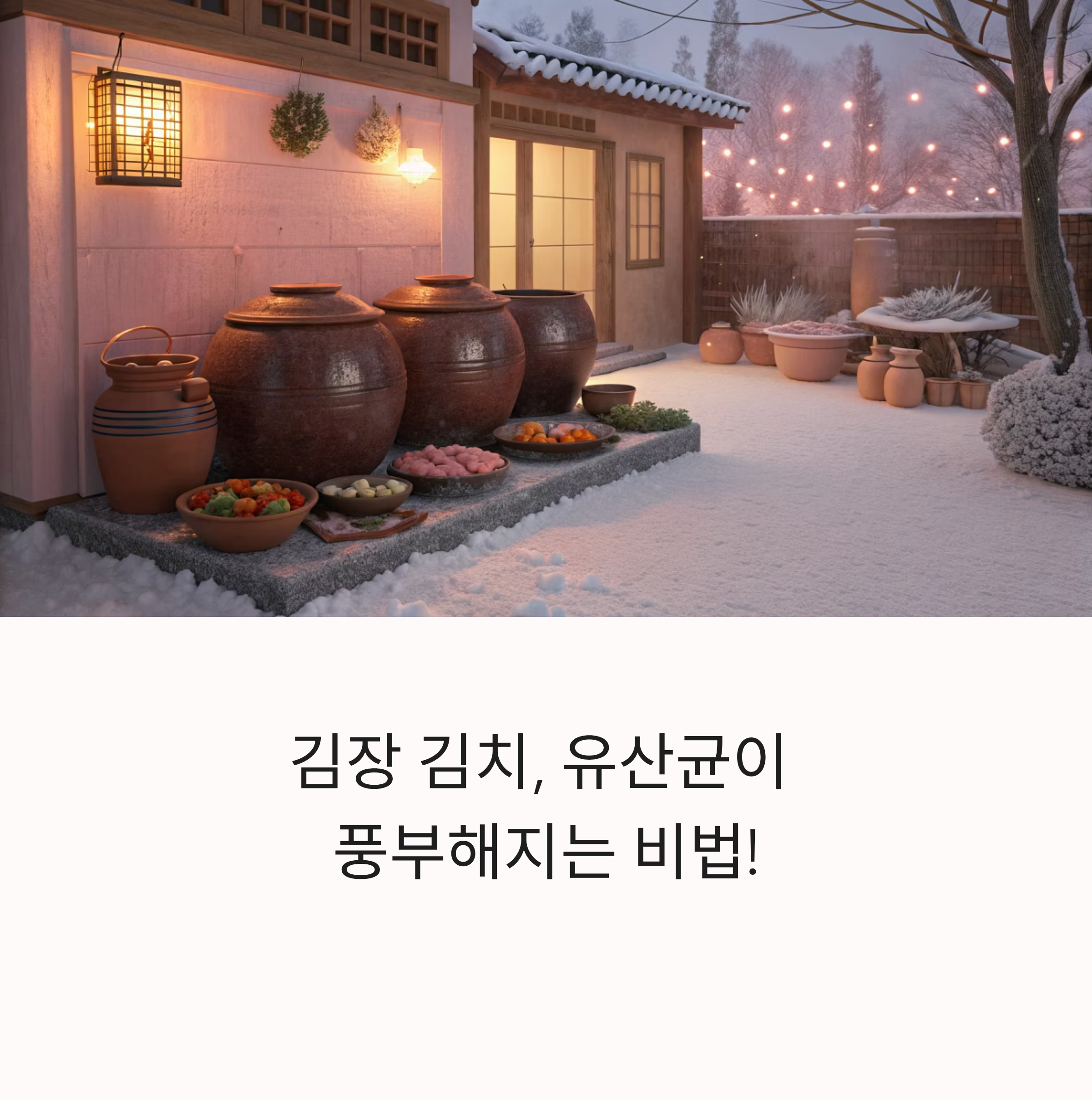 김장 김치, 유산균이 풍부해지는 비법