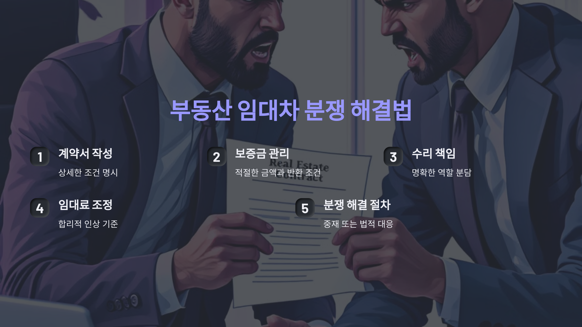 부동산 임대차 분쟁 해결법: 임대인과 임차인이 꼭 알아야 할 5가지 필수 가이드