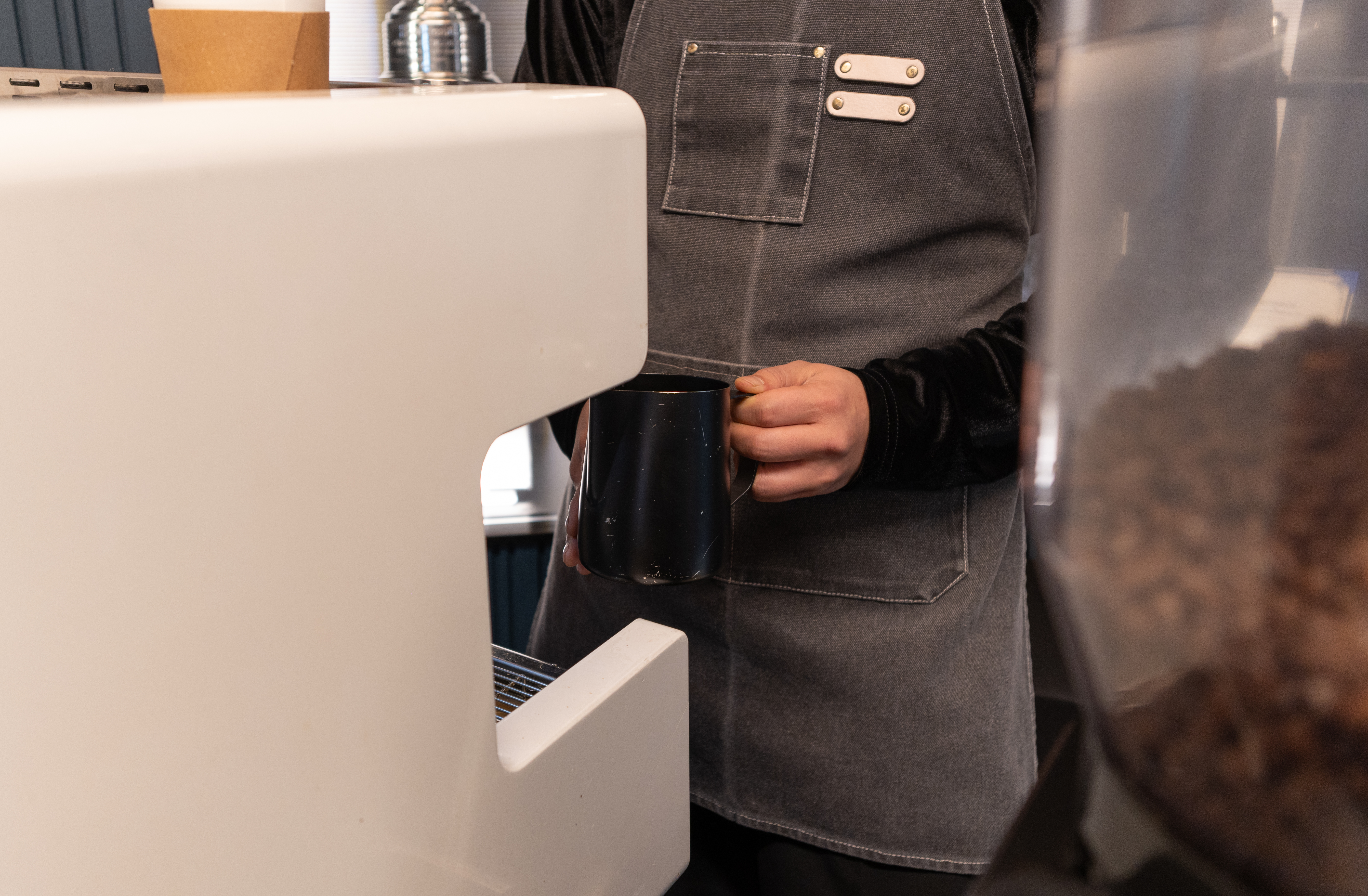 라떼 만드는 과정