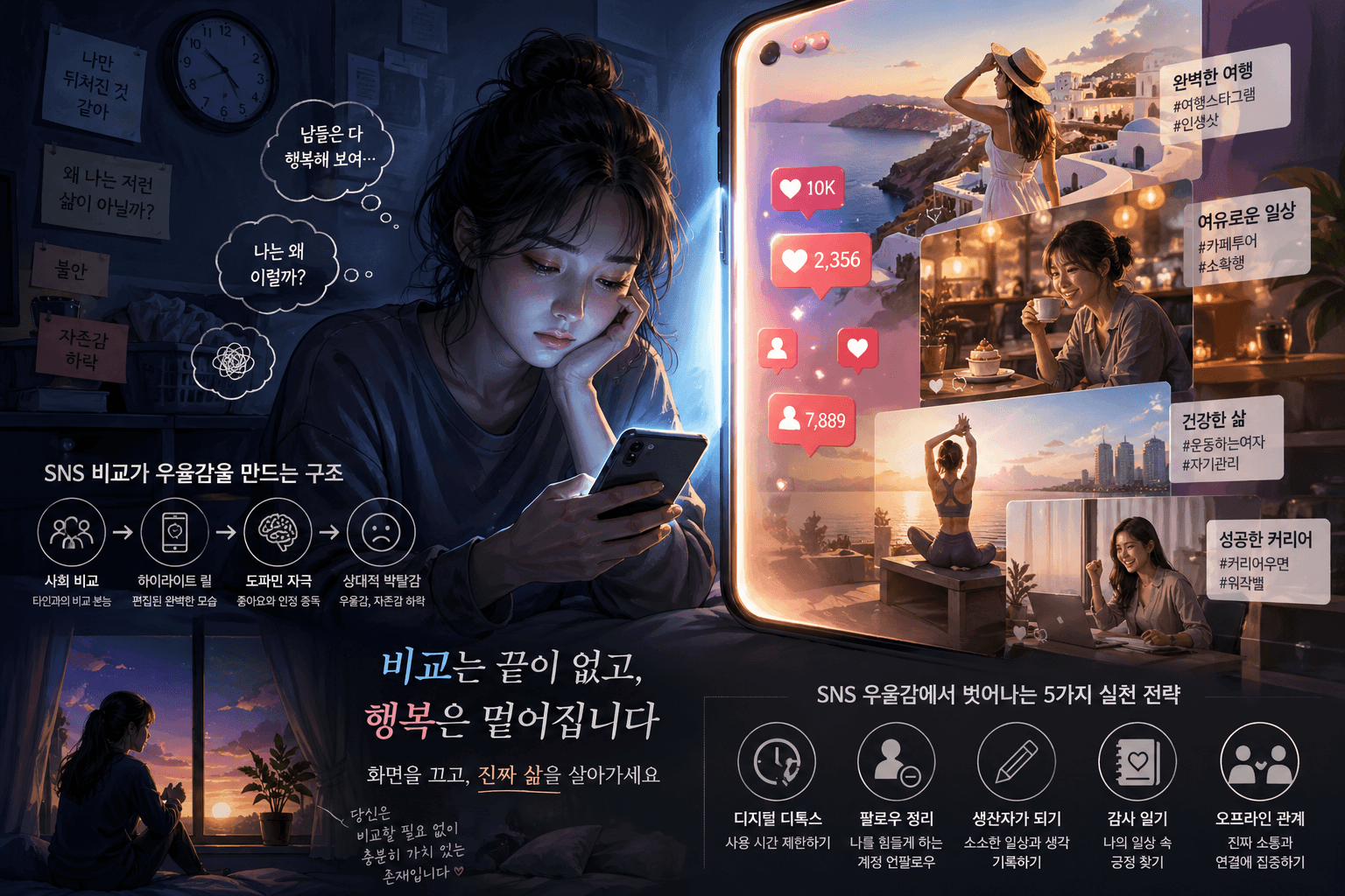 SNS 보면 우울해지는 이유 우리는 왜 비교에 중독될까