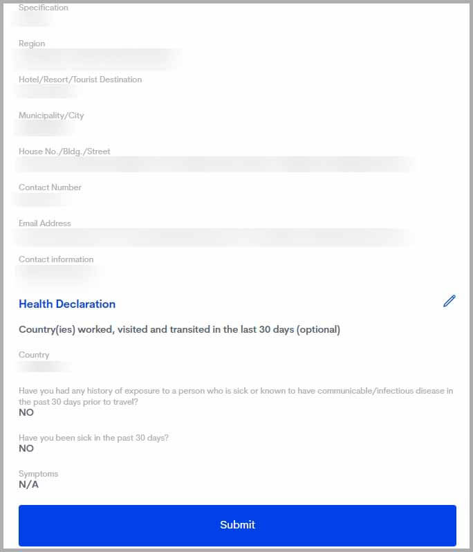 필리핀 입국신고서 작성방법