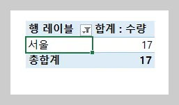 피벗테이블 필터
