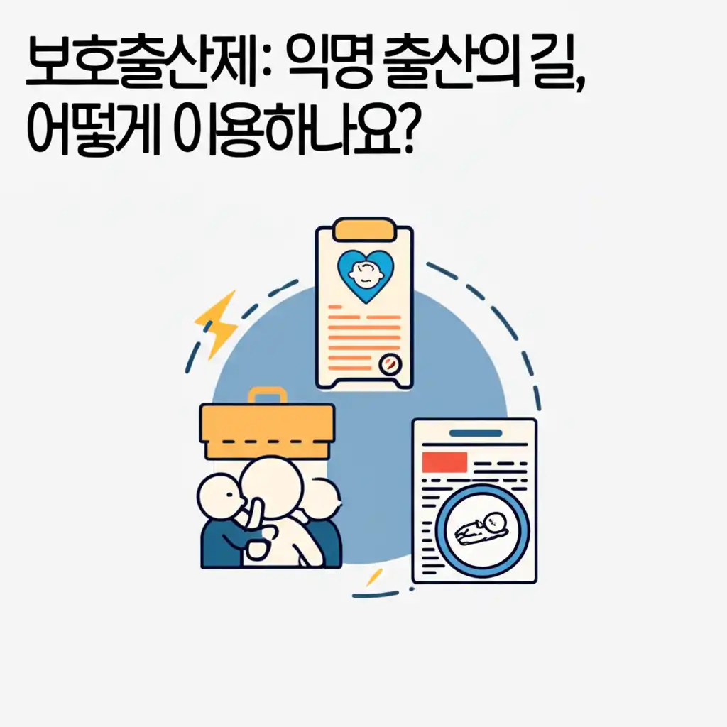 보호출산제 이용 절차 및 지원 방안을 설명하는 가이드 이미지