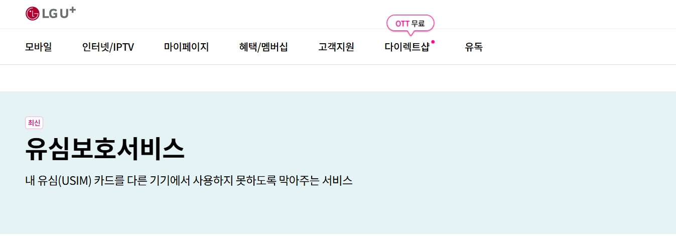 LG 유심보호서비스
