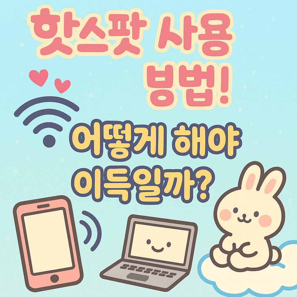 핫스팟 사용 방법 , 어떻게 해야 이득일까?