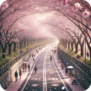 여의도 윤중로 벚꽃길 이미지