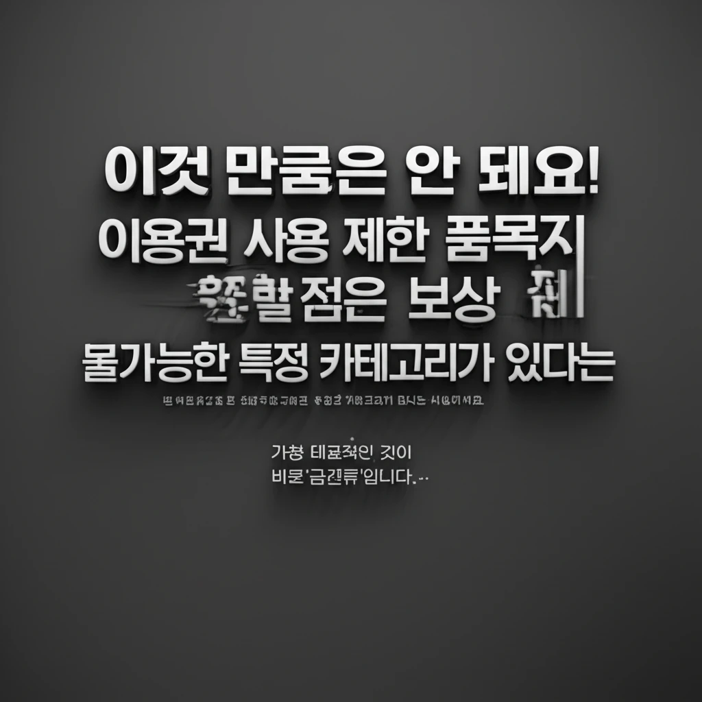 쿠팡 보상 이용권 사용 제한 품목과 ..